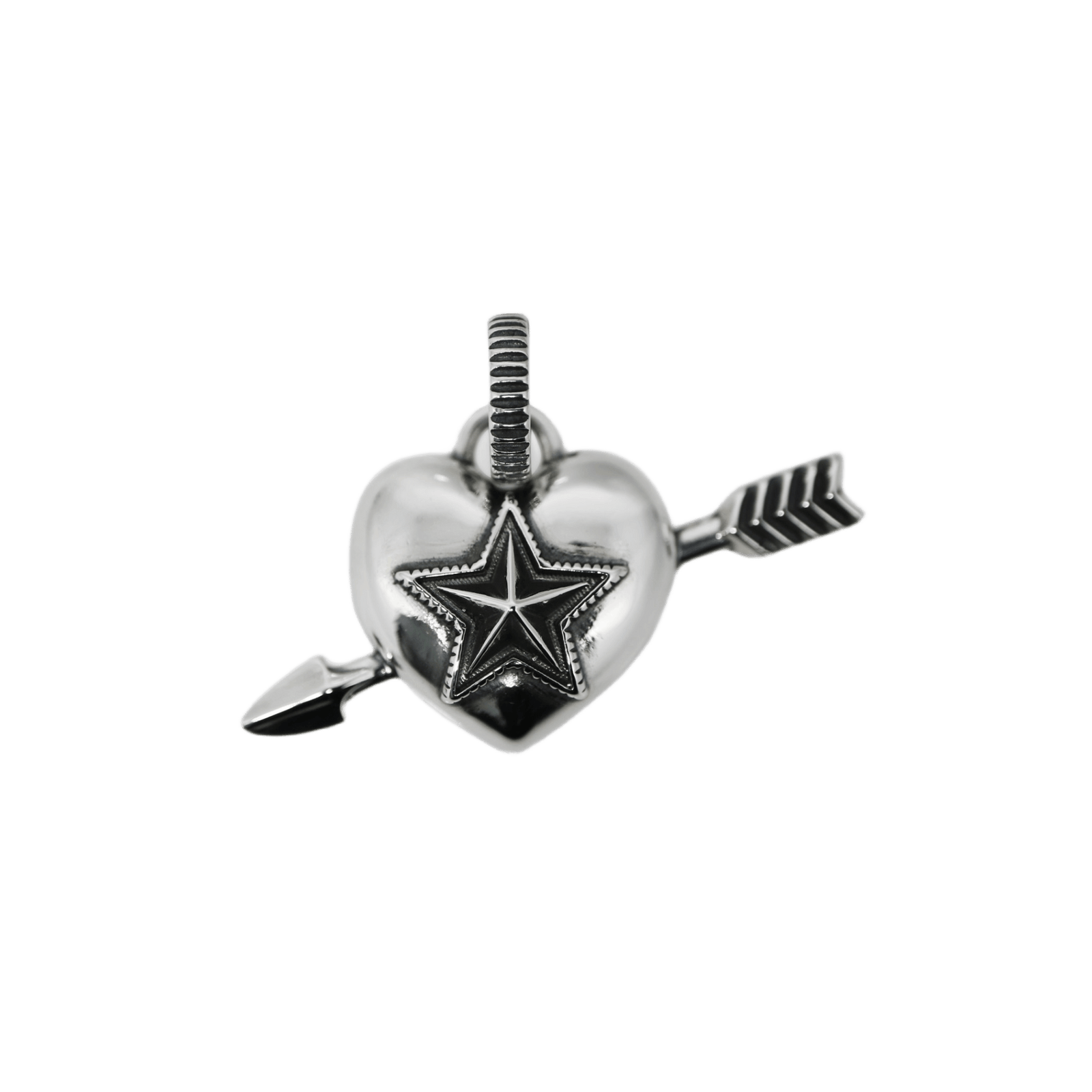 Cody Sanderson Heart & Sheriff Star 1 Arrow Pendant