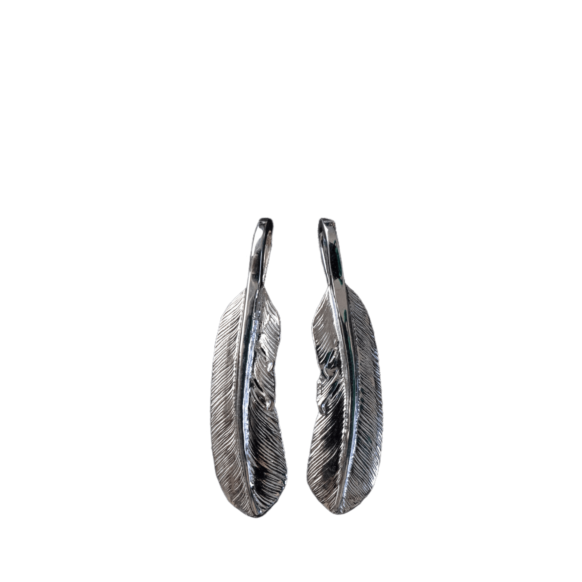 First-Arrow's Small Feather Silver Pendant