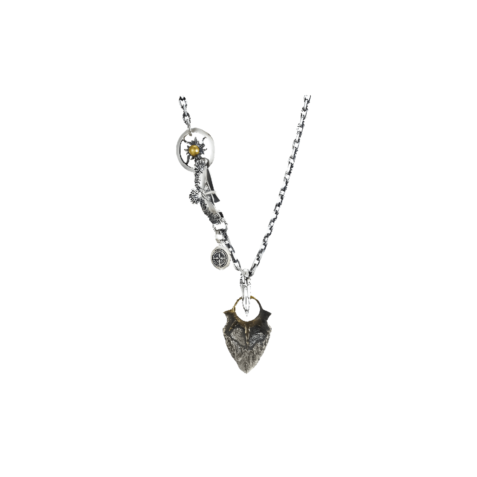 Horizon Blue Sun Stone with Eagle Head Bail & Suncrest Set