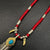 Goros Gold Top Gold Rope Turquoise Feather (Right) (Xl) &amp; Antique Red Beads Setup