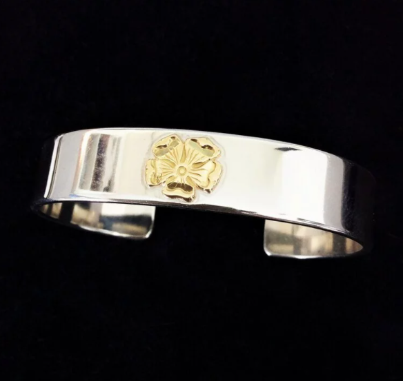 Rose Bracelet-Silver and Gold | Goros Authorized Dealer