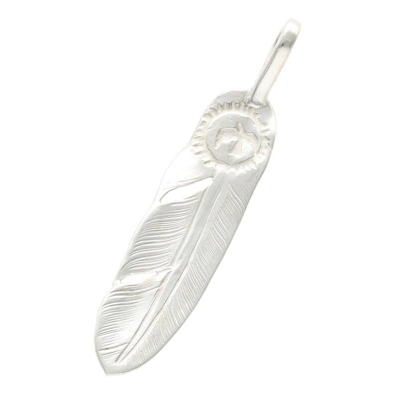 Silver Feather-Facing Left  | Goros Feather Authorized Dealer