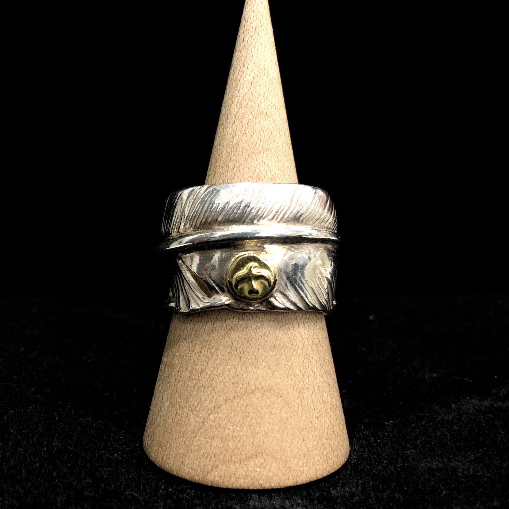 Feather Ring with Metal - Silver and Gold | Goros Authorized Dealer