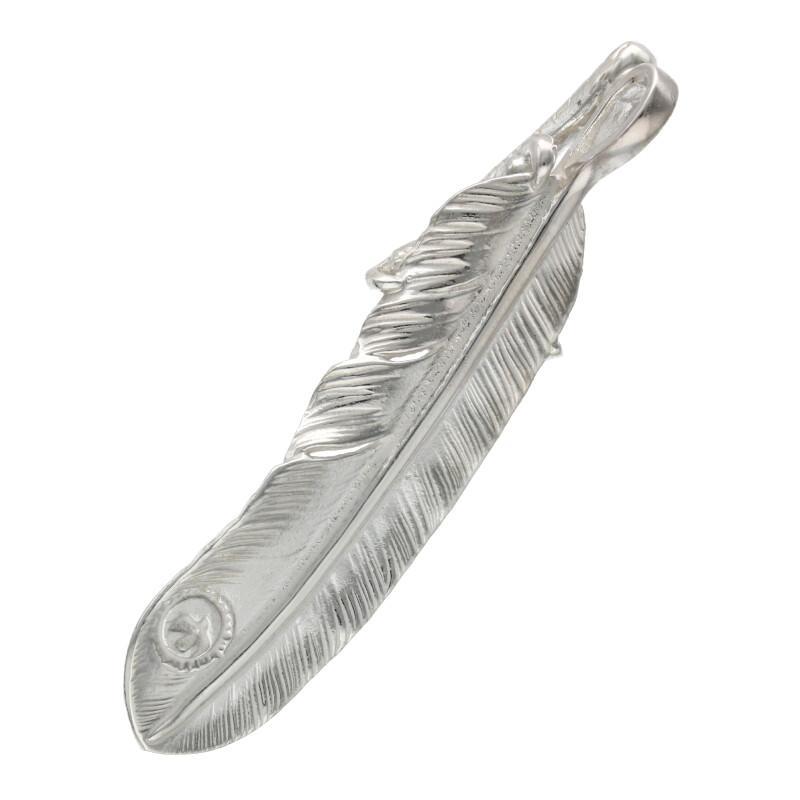 Feather with Silver Claw - Facing Left | Goro&#39;s Native Feather Authorized Dealer