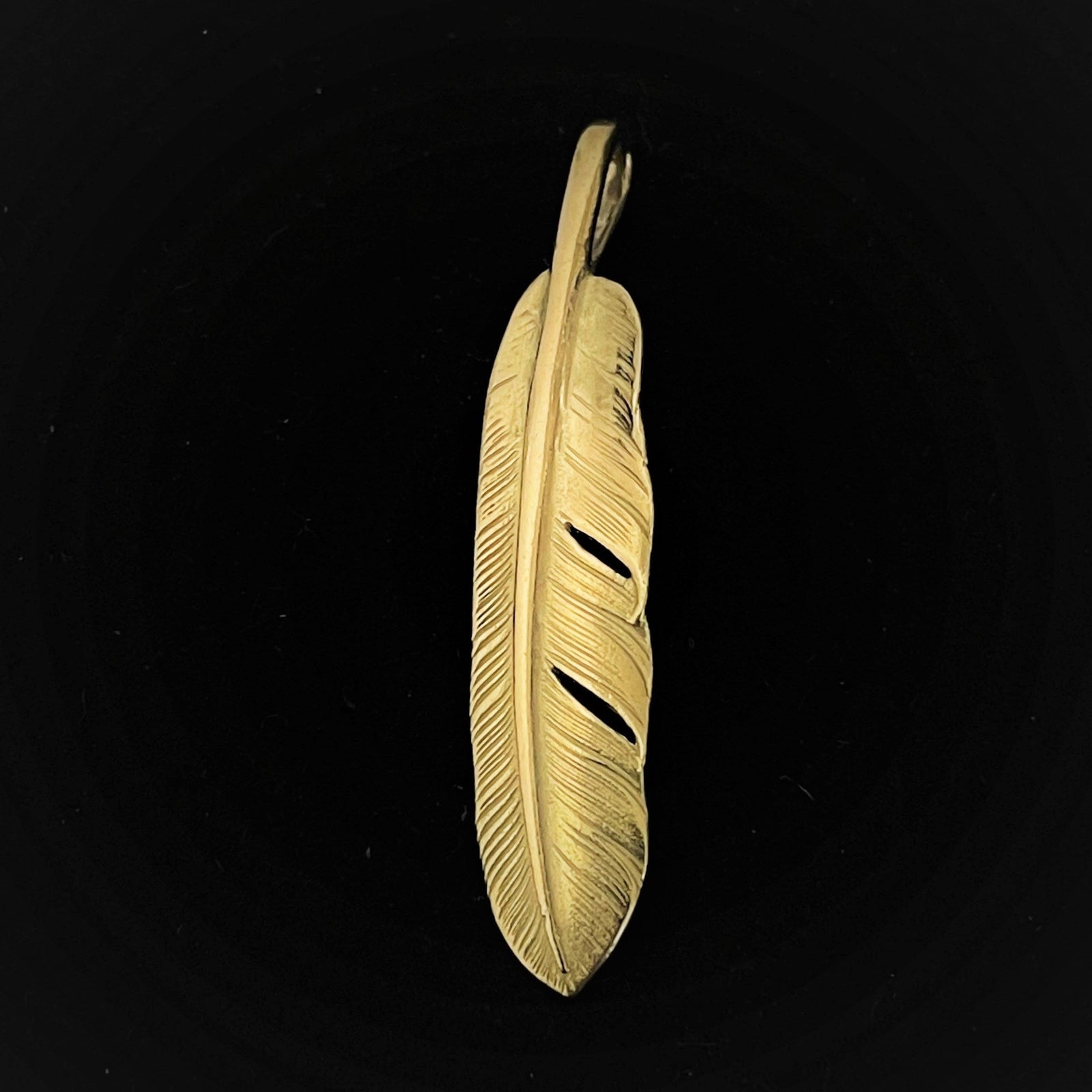 Gold Feather - Facing Left | Goros Authorized Dealer