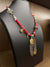 Goros Double Feathers Setup With Antique Red Beads