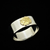 Flattened Rose Ring - Silver and Gold | Goro&#39;s Native Feather Authorized Dealer