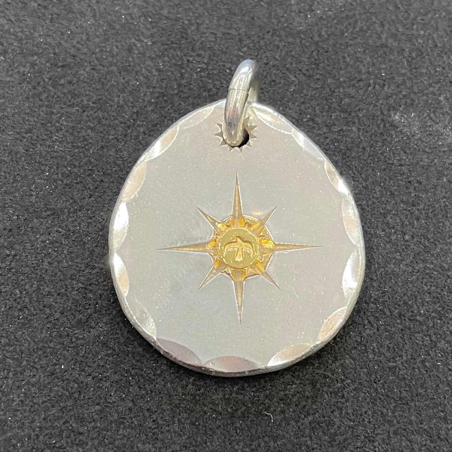Metal Pendant-Silver and Gold | Goros Authorized Dealer