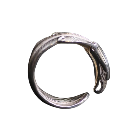 LARRY SMITH EAGLE HEAD FEATHER RING 17号 Larry Smith Eagle Head Feather Ring - Native Feather | 日本
