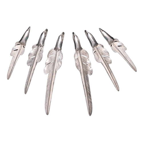 Larry Smith Goro Style Eagle Head Feather Pendant