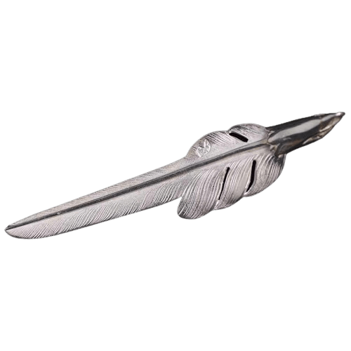 Larry Smith Goro Style Eagle Head Feather Pendant - Native Feather Larry Smith Goro Style Eagle Head Feather Pendant - Native Feather