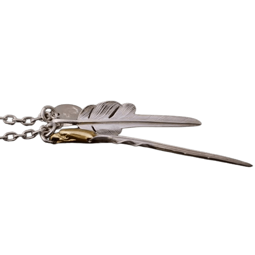 Larry Smith Double Feather Set Necklace - Native Feather | 日本の Larry Smith Double Feather Set Necklace - Native Feather | 日本の