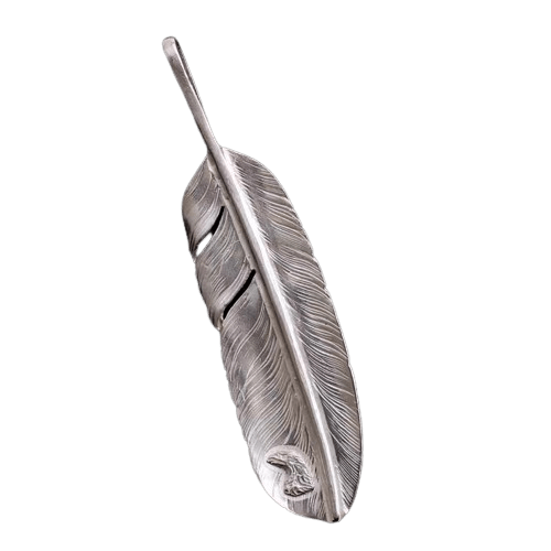 LarrySmith【 L size】　KAZEKIRI FEATHER LARRY SMITH EAGLE HEAD KAZEKIRI FEATHER PENDANT No. 47 LARGE