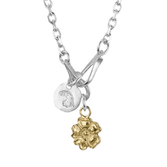 Larry Smith Rose & Stamped Eagle Head Necklace