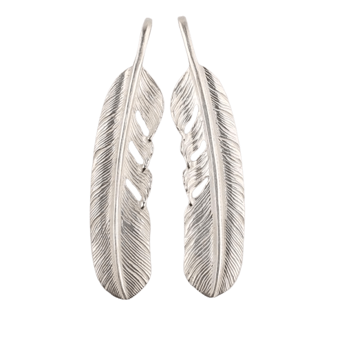 Tady King Silver Feather Pendant