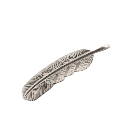 Tady King Silver Feather Pendant