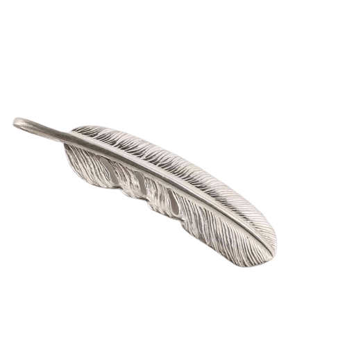 Tady King Silver Feather Pendant