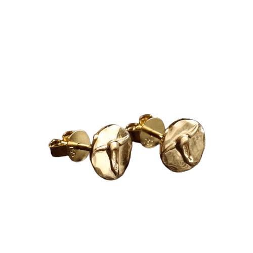 Tady King Longhorn Gold Stud Earrings