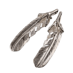 Tady King Silver Claw Feather Pendant - Native Feather | 日本の