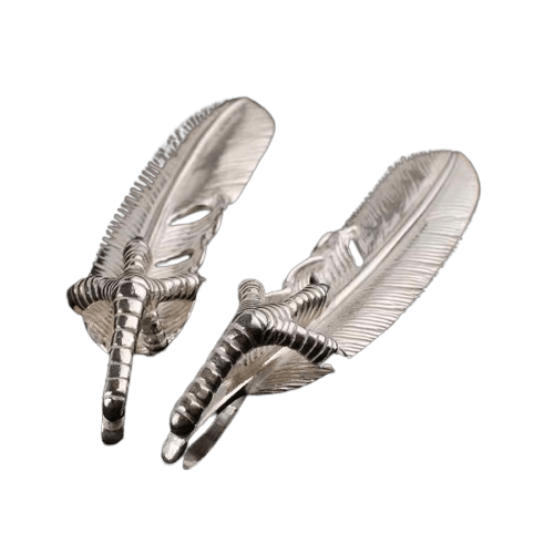 Tady King Silver Claw Feather Pendant