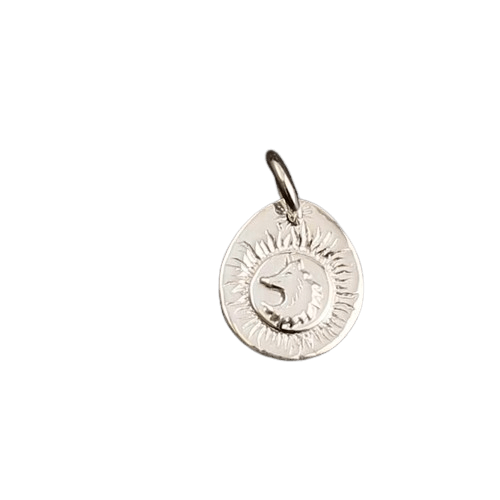 Tady King Stamped Animal Head Pendant