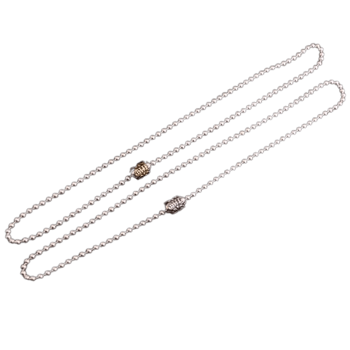 Bill Wall Leather Stainless Steel 4mm Ball Chain Silver
