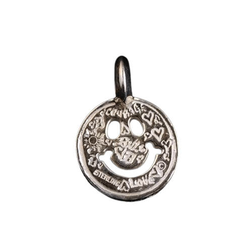 BWL Graffiti Happy Face Charm with Gold Stone Charm