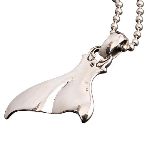 BWL(ビルウォールレザー)L WHALE TAIL PENDANT BWL Whale Tail Pendant with Skull - Native Feather | 日本のGoro's
