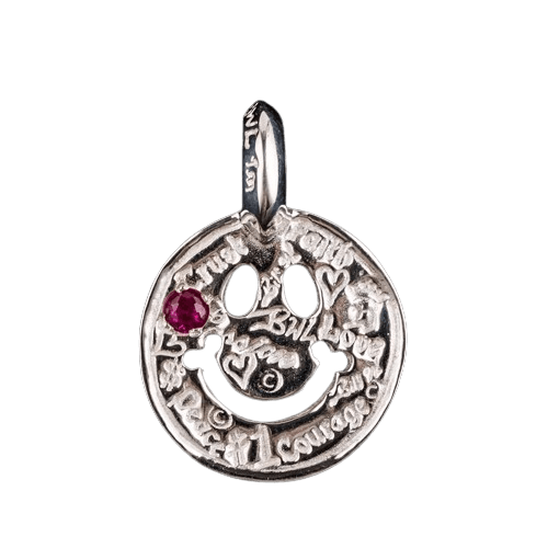 BWL Graffiti Happy Face Charm with Ruby