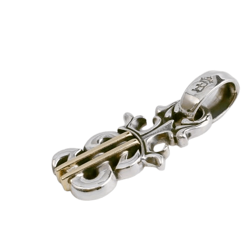 BWL Dollar Sign with 18K Gold Bars Pendant