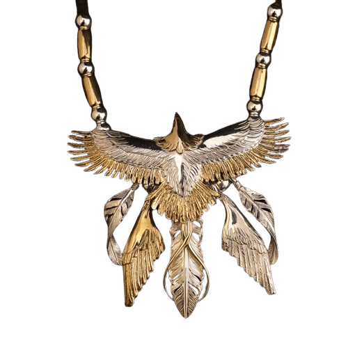 Horizon Blue Medium Eagle Pendant - Native Feather | 日本のGoro's Horizon Blue Medium Eagle Pendant - Native Feather | 日本のGoro's