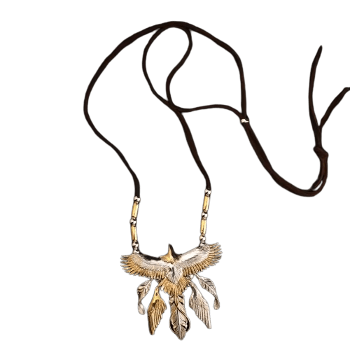 Horizon Blue Medium Eagle Pendant - Native Feather | 日本の