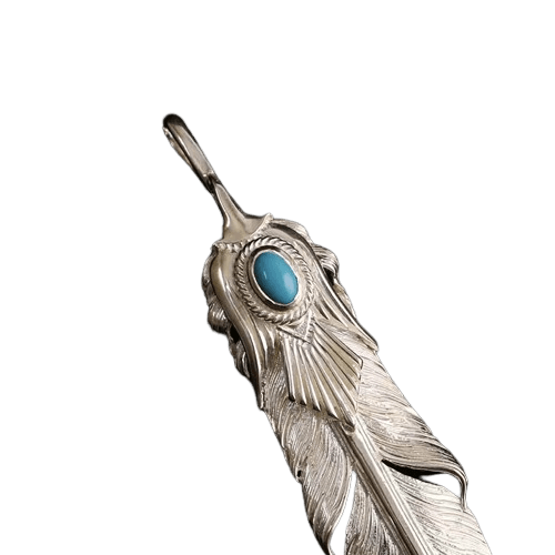 horizonblue イーグルネックレス Horizon Blue Wheel Eagle Pendant - Native Feather | 日本の