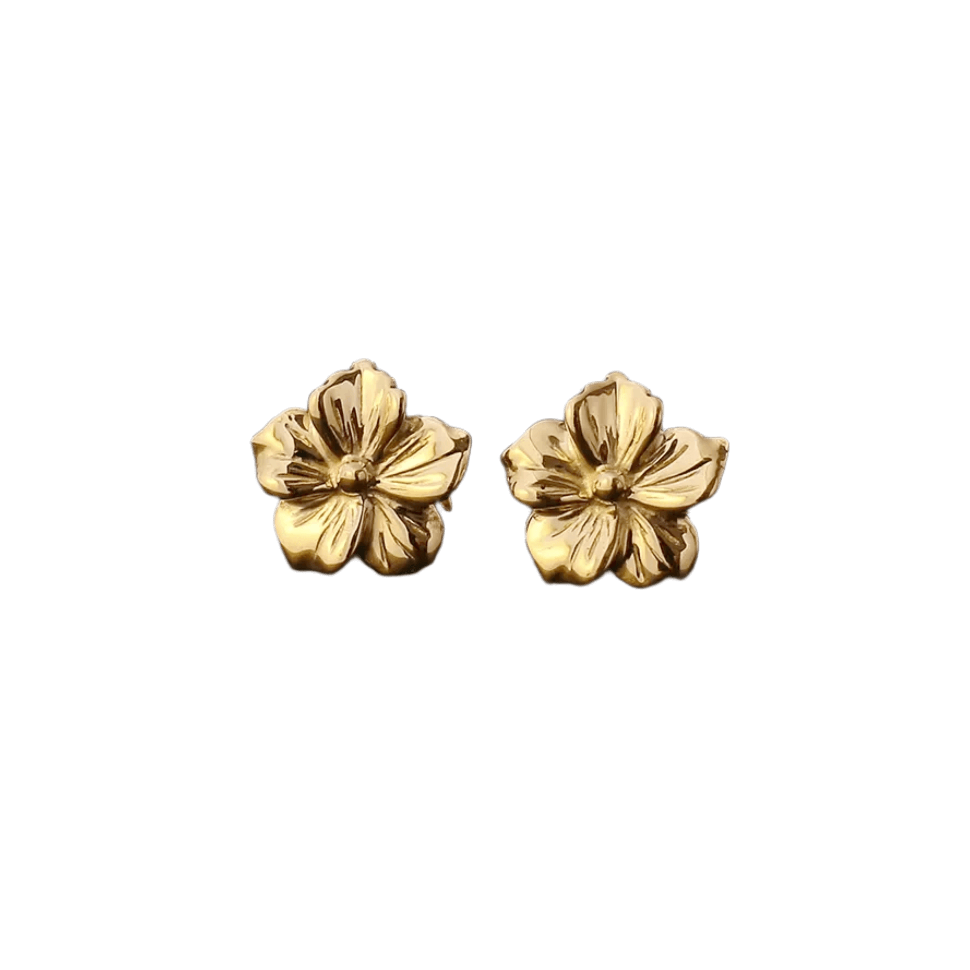 First Arrow's 18k Gold Flower M Pierced Earring