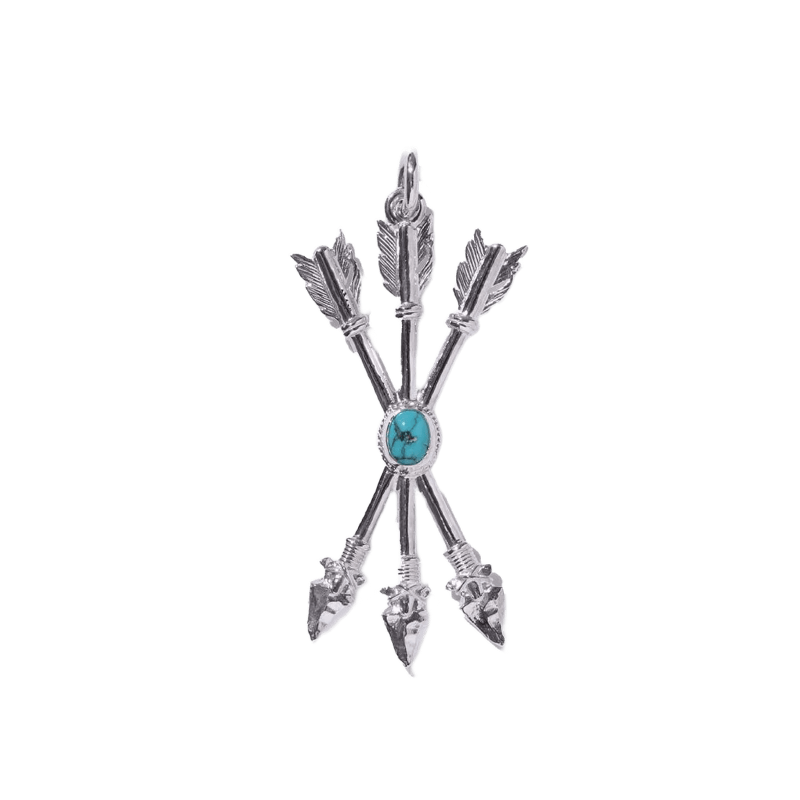 First Arrow's Triple Arrow w/Turquoise Pendant