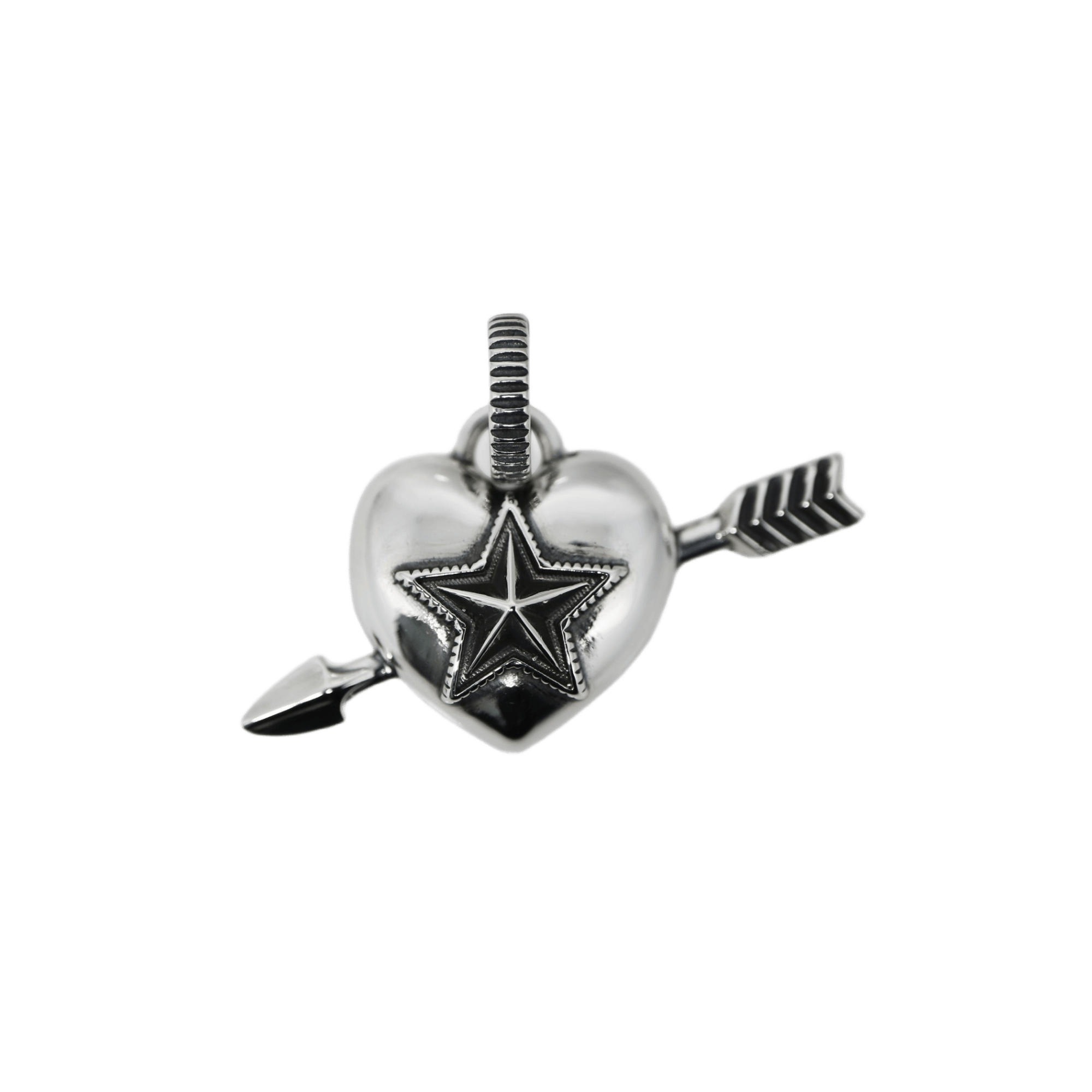 Cody Sanderson Heart & Sheriff Star 1 Arrow Pendant - Native Cody Sanderson Heart & Sheriff Star 1 Arrow Pendant - Native