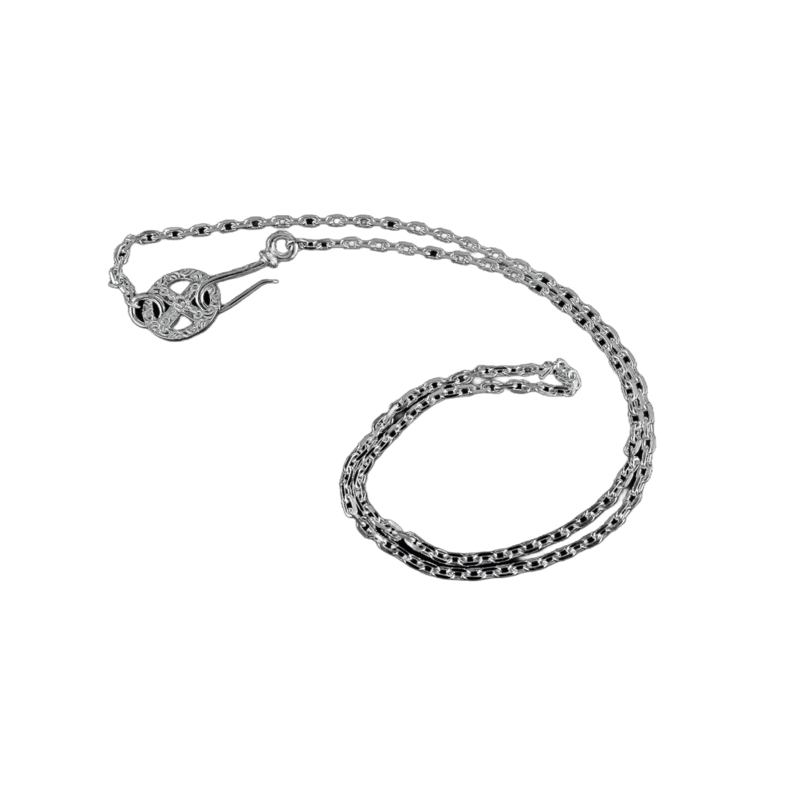 First Arrow's Size Small Silver Chain With Medicine Wheel - Native First Arrow's Size Small Silver Chain With Medicine Wheel - Native