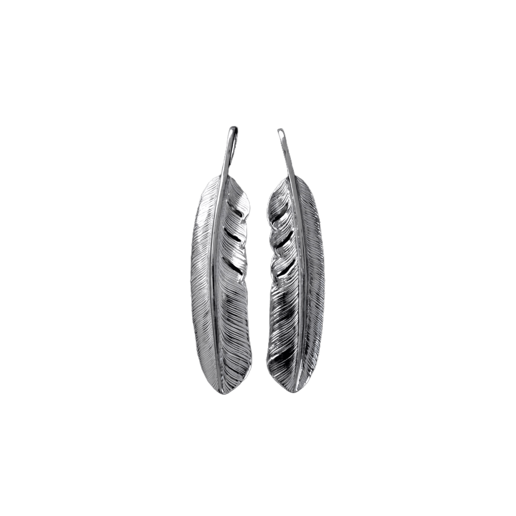 First Arrow's "Large Feather" Silver Pendant