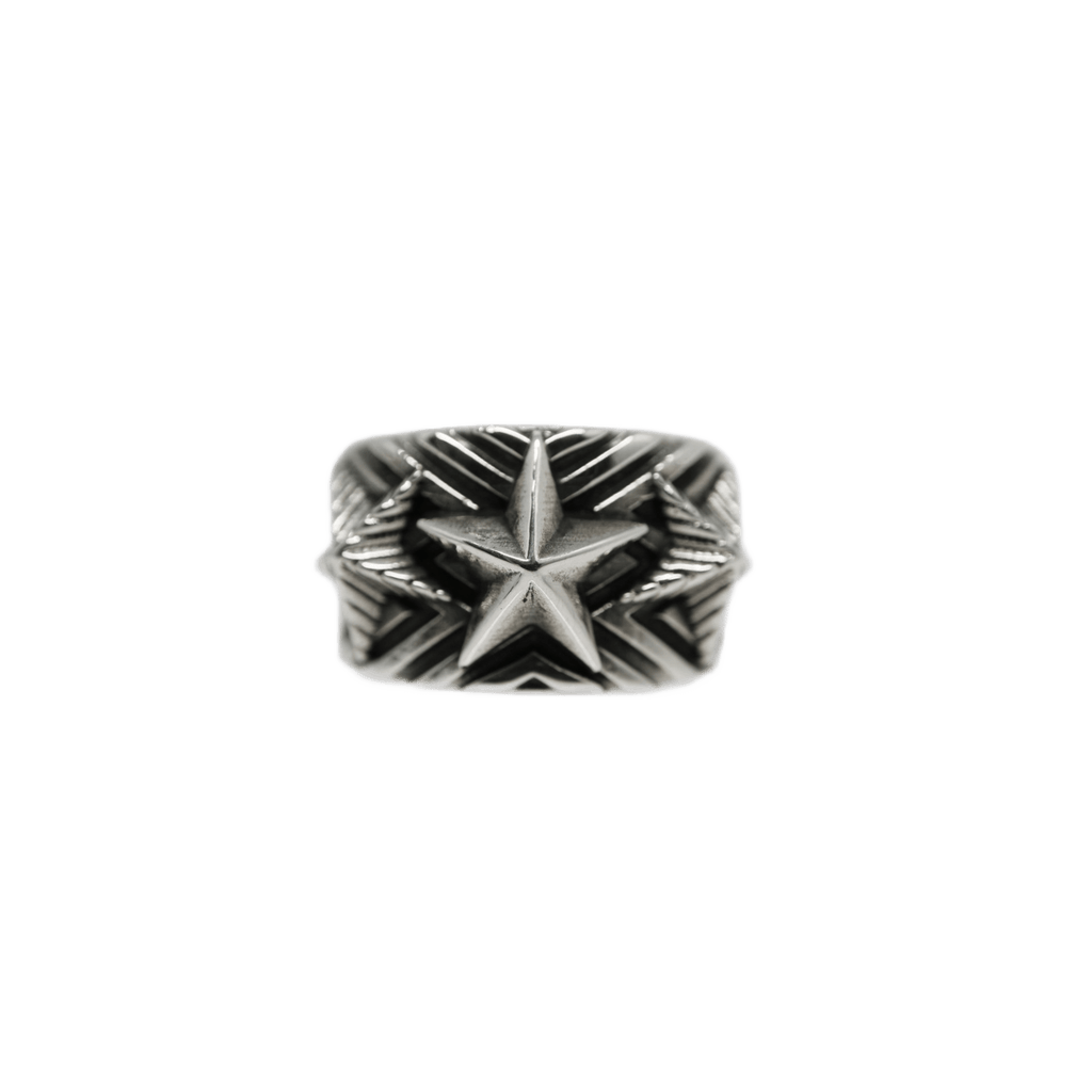 Cody Sanderson Wave Gear 3 Stars Ring - 2 - Native Feather Cody Sanderson Wave Gear 3 Stars Ring - 2 - Native Feather