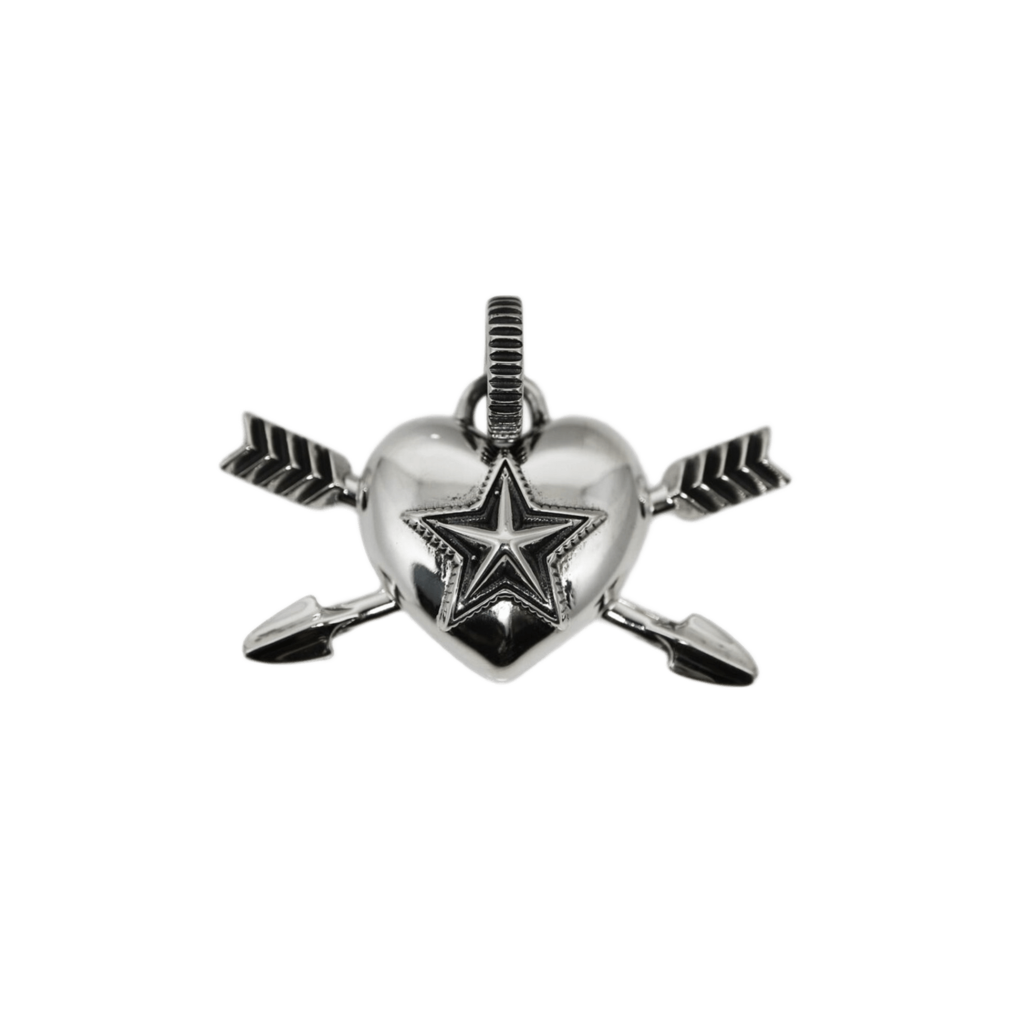 Cody Sanderson Heart & Sheriff Star 1 Arrow Pendant - Native Cody Sanderson Heart & Sheriff Star 1 Arrow Pendant - Native