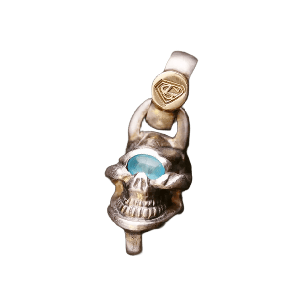アクセサリー Stop Light Co.k18 Gold eye Custom SKULL Stop Light Co Single Skull Top And K18 Horn & Eye - Native