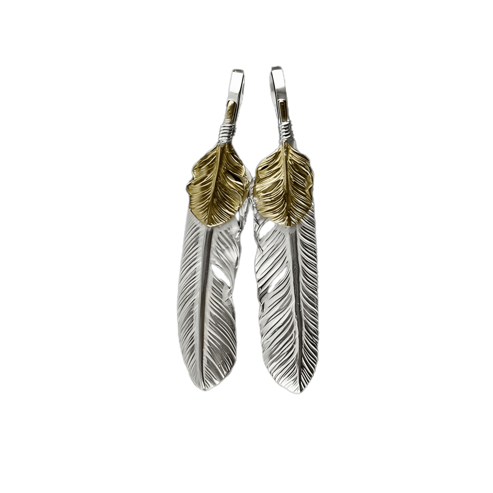 Ken Kikuchi Silver Feather Pendant F-23/F-24 - Native Feather Ken Kikuchi Silver Feather Pendant F-23/F-24 - Native Feather