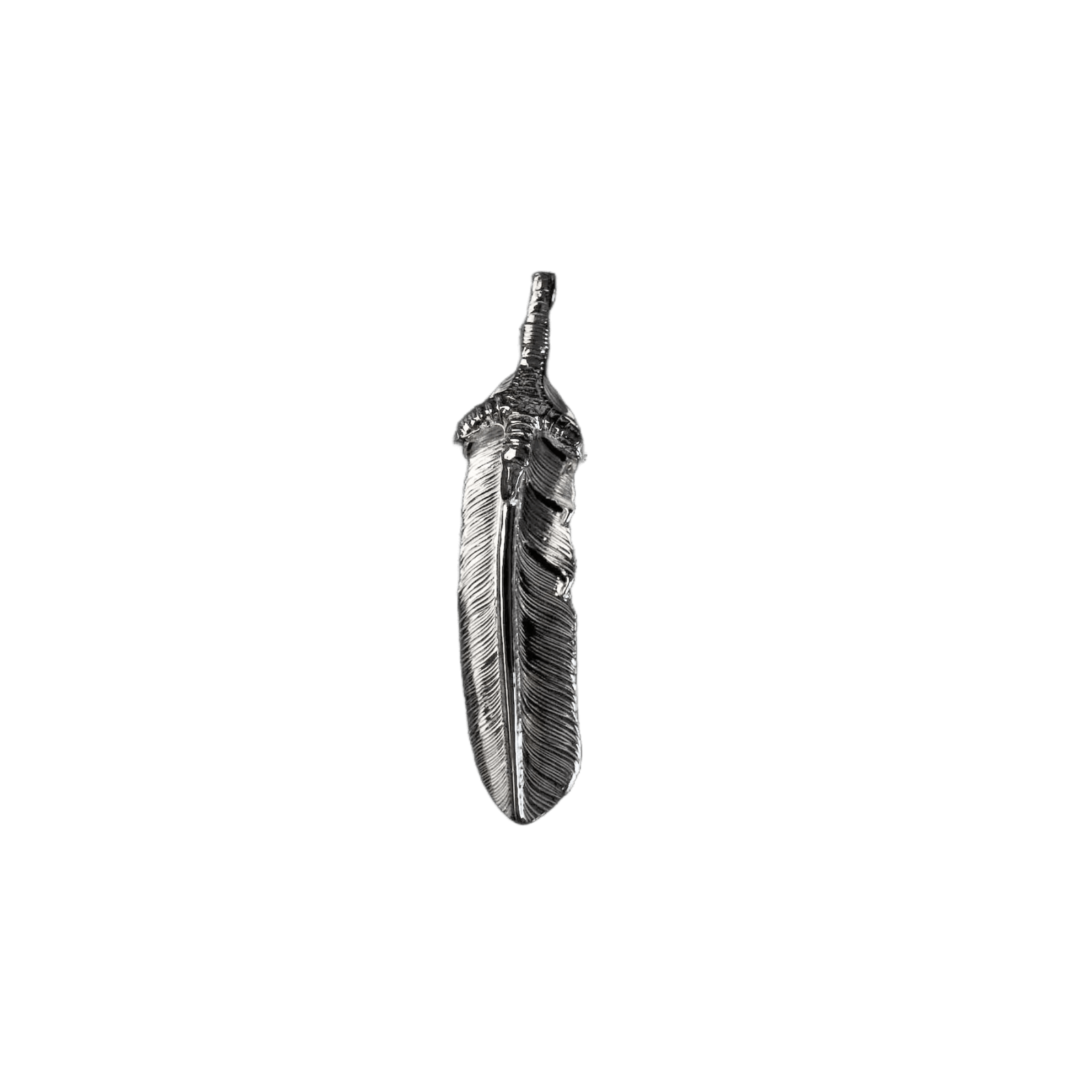 First Arrow&#39;s Large Eagle Claw Feather Silver Pendant