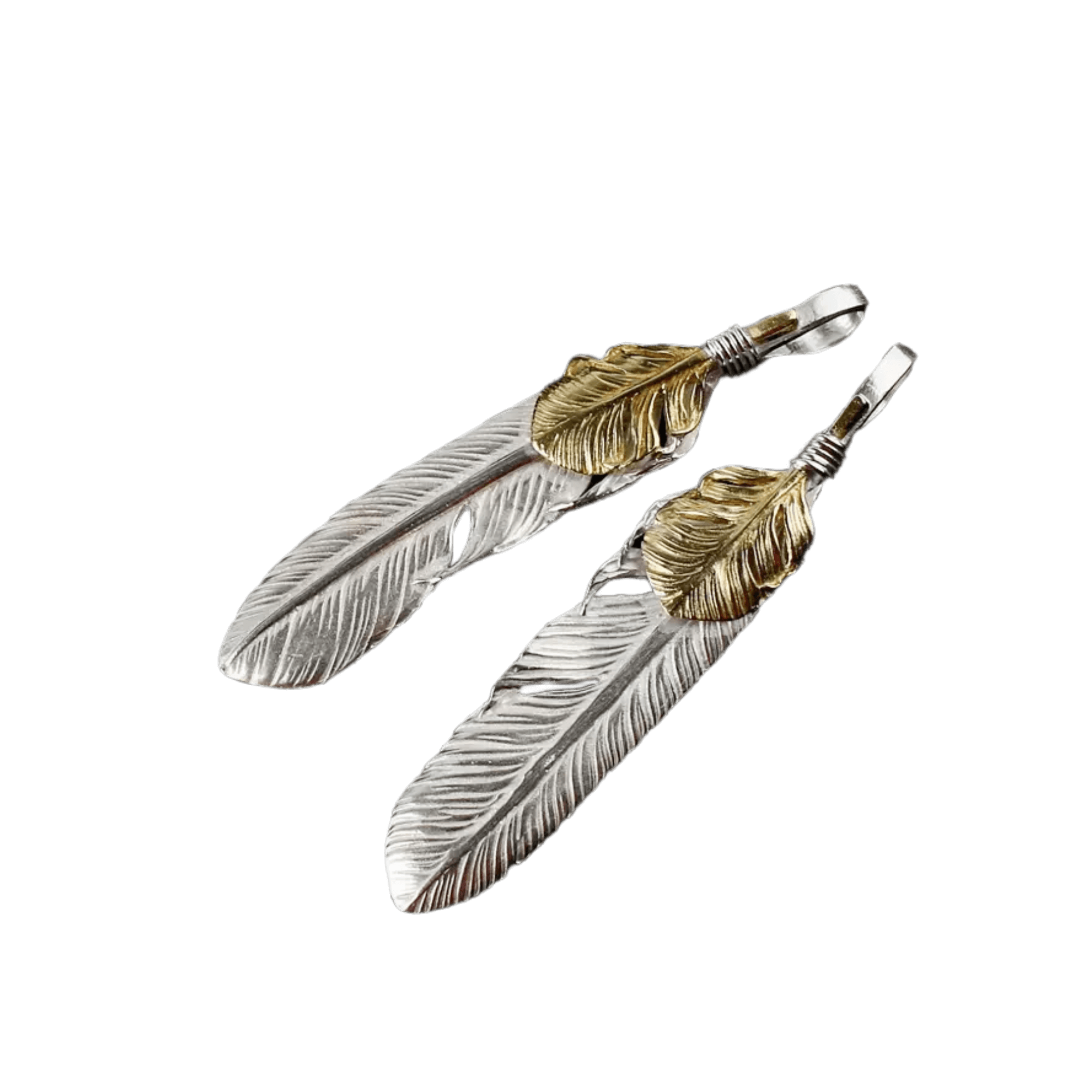 KEN KIKUCHI 爪付きフェザー ※外れていますので値引きしております。 Ken Kikuchi Feather with K18 Leaf F-21+K18F-29 - Native
