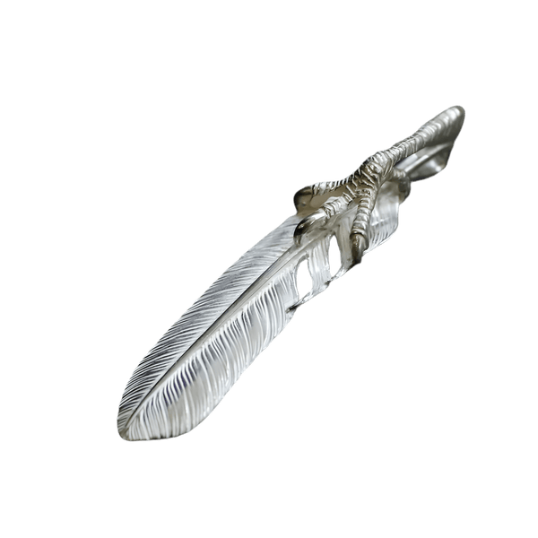 Ken Kikuchi Silver Feather with Claw Pendant - Native