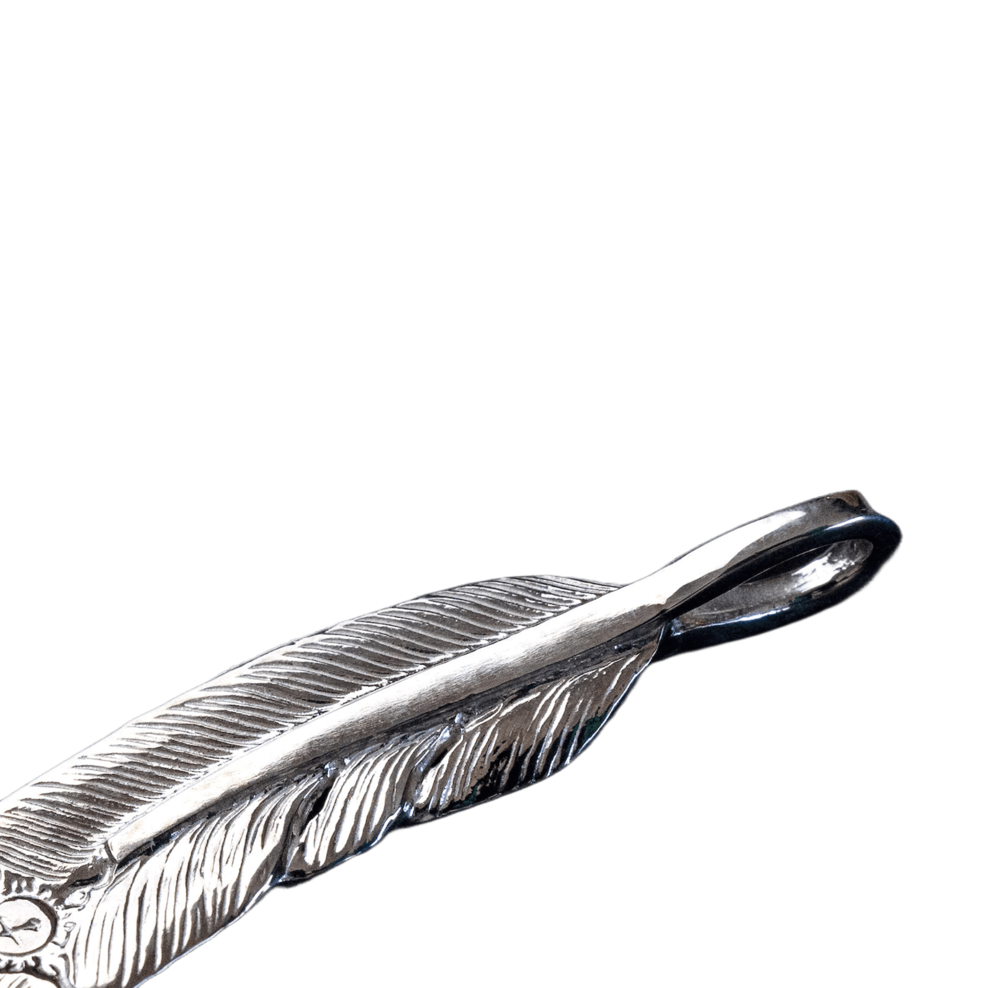 First-Arrow&#39;s Small Feather Silver Pendant
