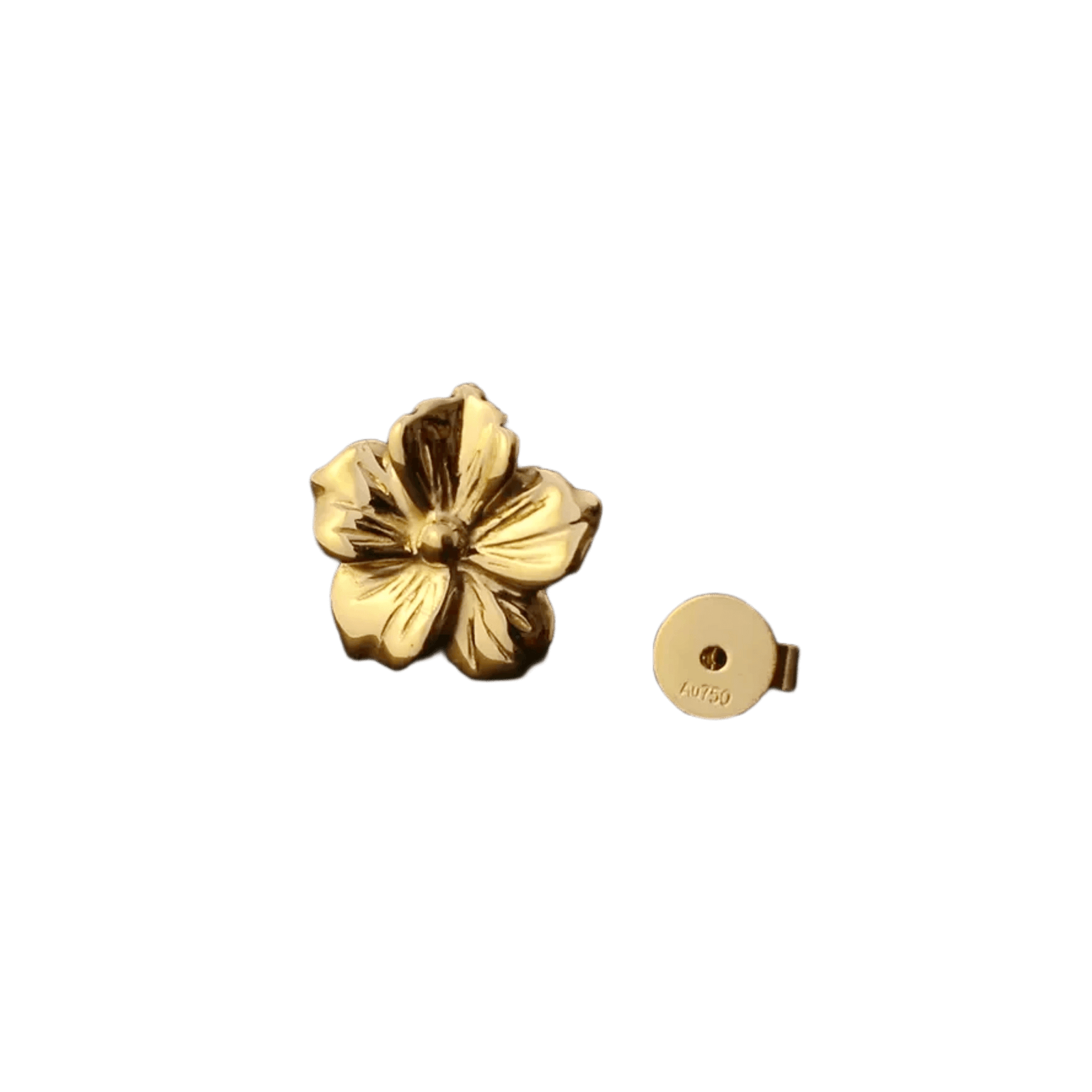 First Arrow&#39;s 18k Gold Flower M Pierced Earring