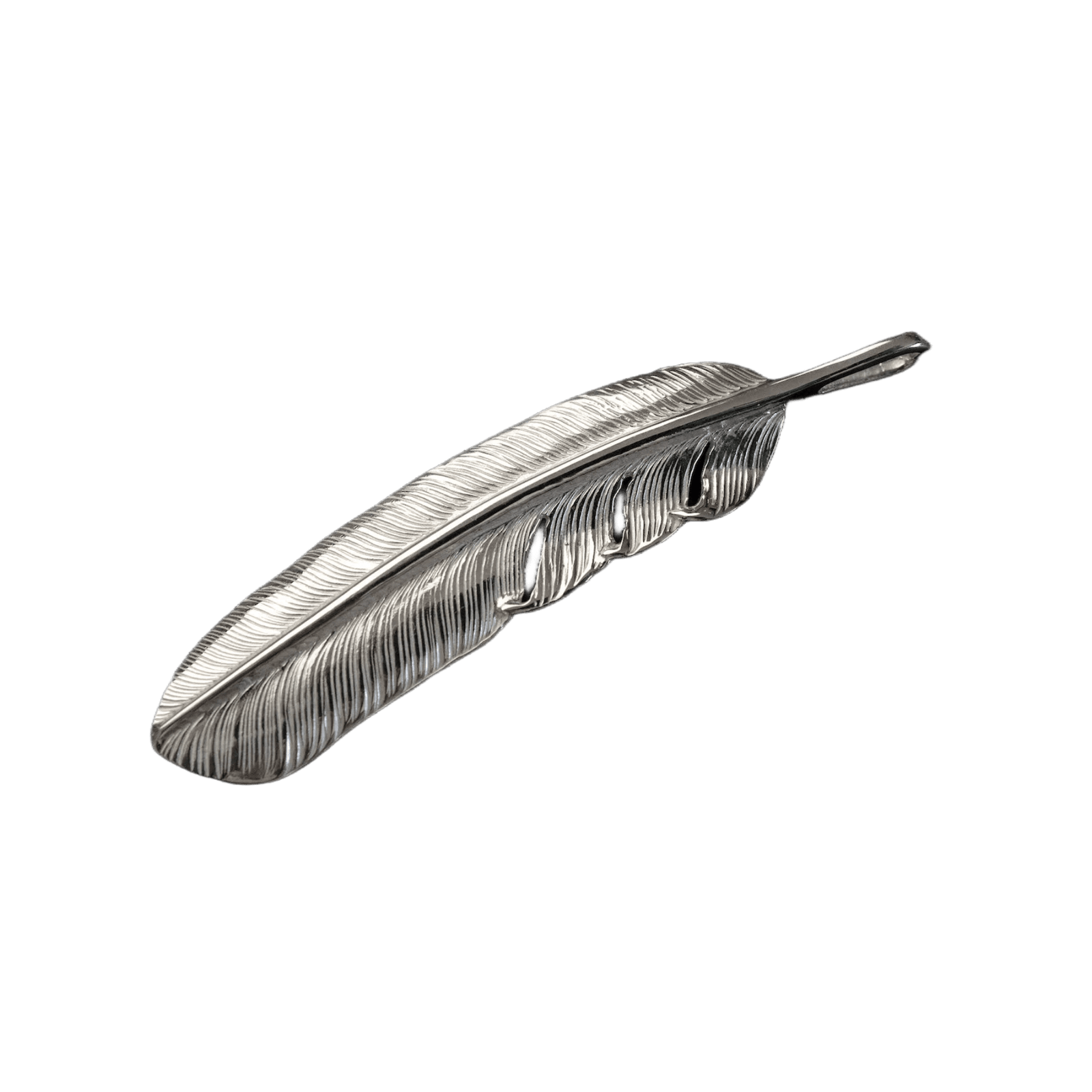 First Arrow&#39;s &quot;Large Feather&quot; Silver Pendant