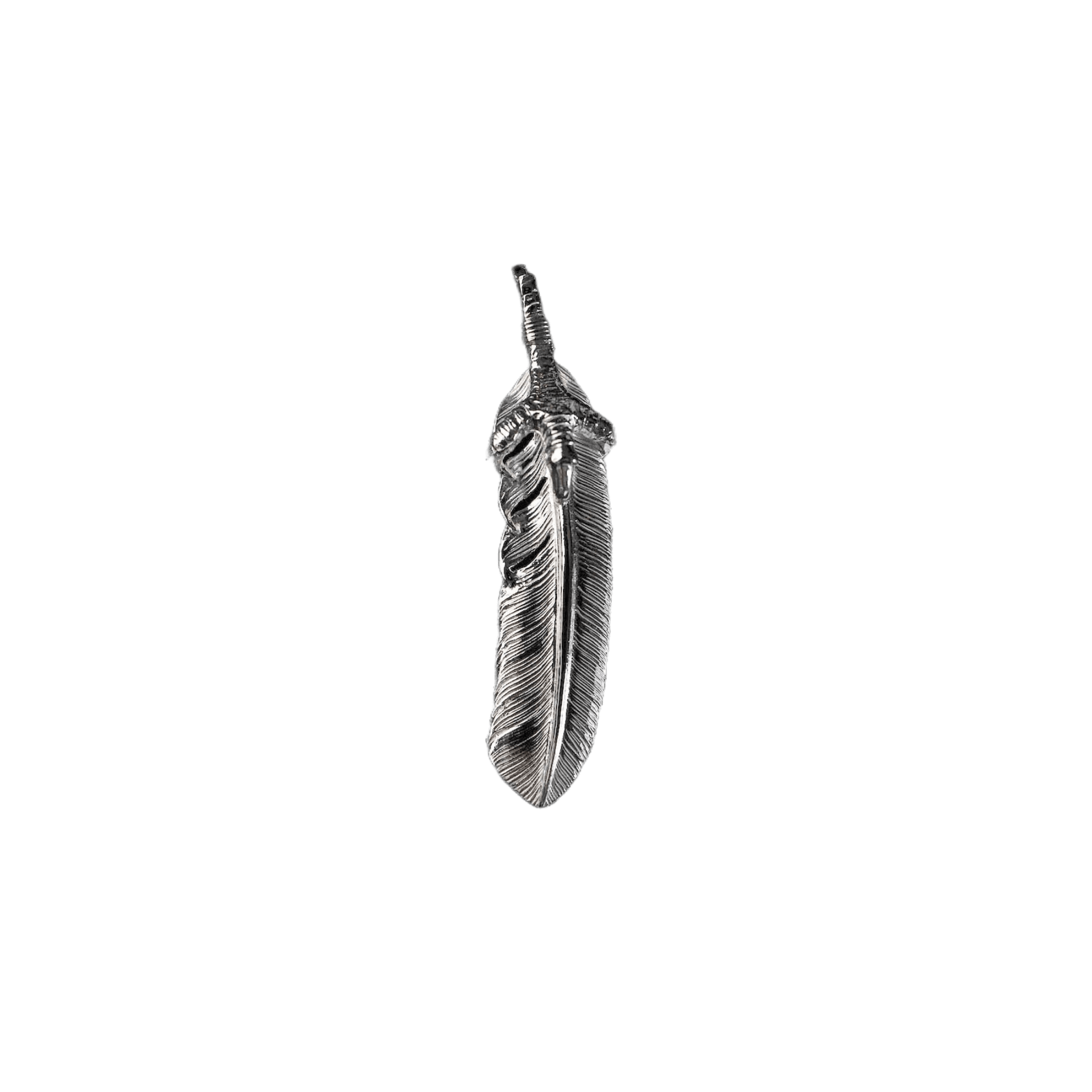First Arrow&#39;s Large Eagle Claw Feather Silver Pendant