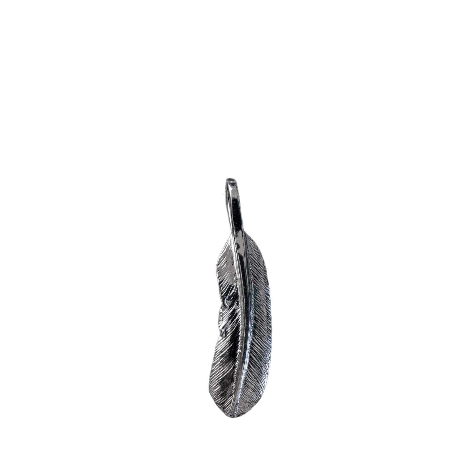 First-Arrow&#39;s Small Feather Silver Pendant